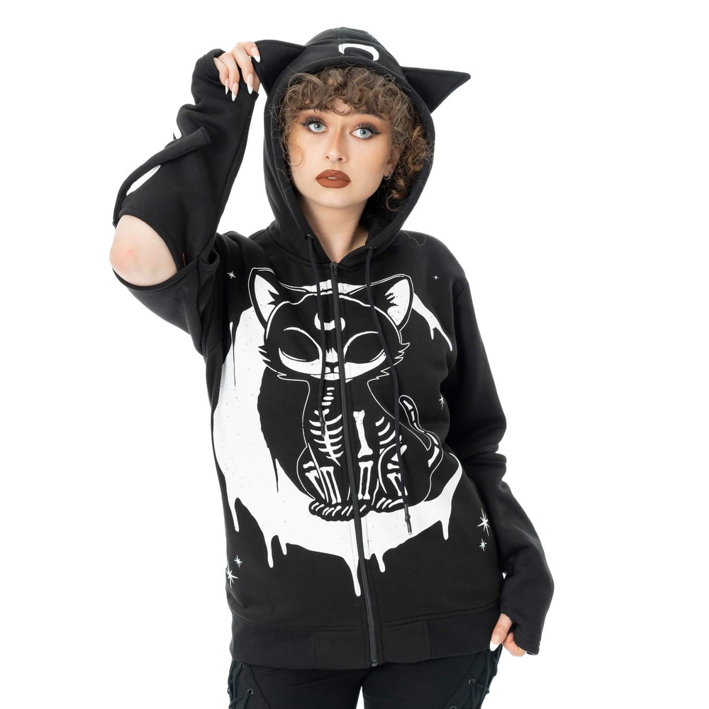 Heartless - Moonlight Vest met capuchon - Zwart
